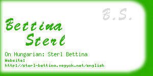 bettina sterl business card